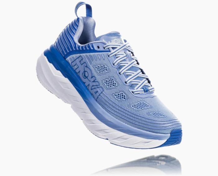 Hoka Løpesko Asfalt Outlet - HOKA ONE ONE Bondi 6 Dame Blå [NO-58HBUW]